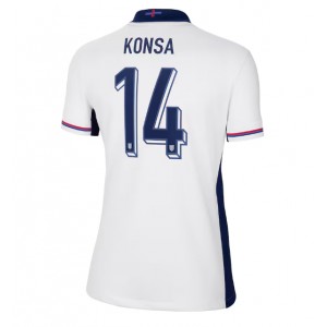 Fotbalové Dres Anglie Ezri Konsa #14 Dámské Domácí Oblečení ME 2024 Krátký Rukáv